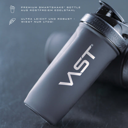 Smartshake® Stainless Steel Shaker - VAST BLACK EDITION 900ml